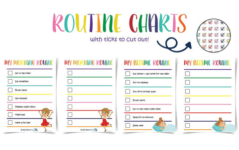 Routine Checklists Printables Brolly Sheets AU Routine Checklist Girl 